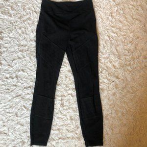 Womens Ribbed Leggings (black)